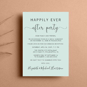 Invitation Mariage Heureux Jamais Après La Réception De La Me
