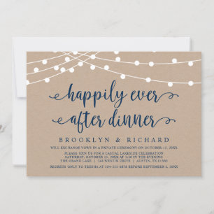 Invitation Mariage heureux pour toujours Dîner de fugue Invit