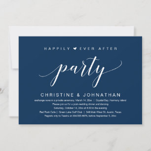 Invitation Mariage heureux pour toujours Fête d'élopement de 