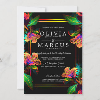 Invitation Mariage | Hibiscus Tropical Merveilleux