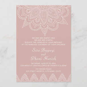 Invitation Mariage hindou indien élégant et moderne