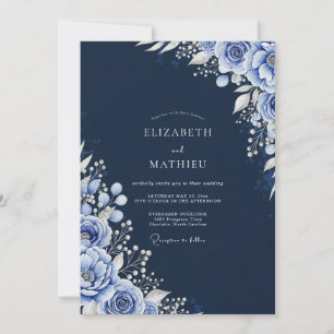 Invitation Mariage hivernal arctique marine
