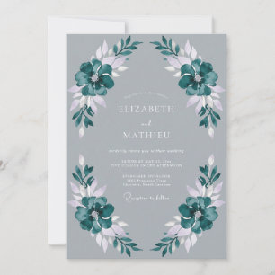 Invitation Mariage hivernal arctique sarcelle