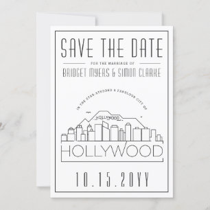 Invitation Mariage Hollywood Toile de fond stylisée Faire par