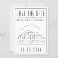 Mariage hollywoodien Skyline stylisé Enregistrer l