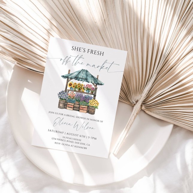 Invitation Mariage hors marché – Fleurs (Créateur téléchargé)