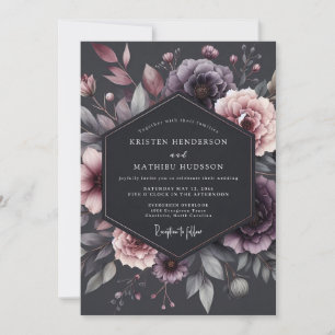 Invitation Mariage Humeur Florale de Prune