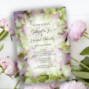 Invitation Mariage Hydrangea presque rose