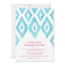 Mariage Ikat bleu turquoise