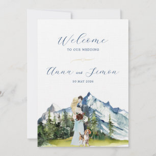 Invitation Mariage illustré de Rustic Mountain