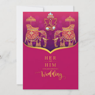 Invitation mariage indien