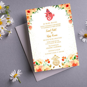 Invitation Mariage indien hindou Ganesha