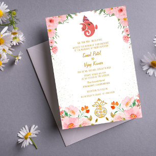 Invitation Mariage indien hindou Ganesha