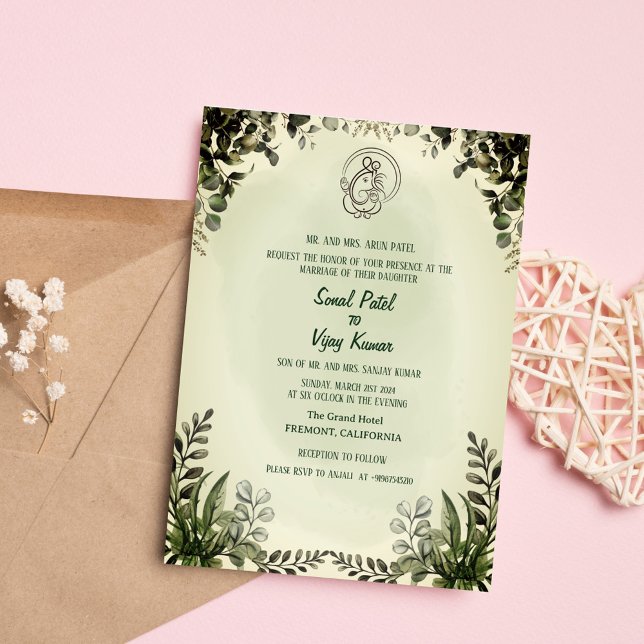 Invitation Mariage indien hindou Ganesha (Créateur téléchargé)