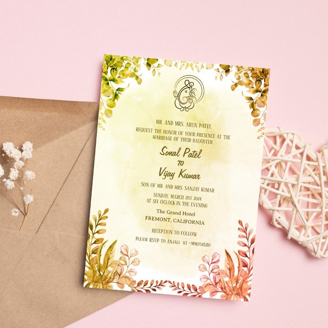 Invitation Mariage indien hindou Ganesha (Créateur téléchargé)