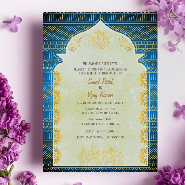 Invitation Mariage indien hindou Ganesha (Créateur téléchargé)