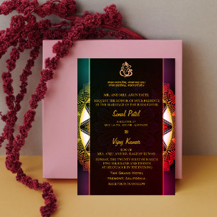 Invitation Mariage indien hindou Ganesha & Chakra