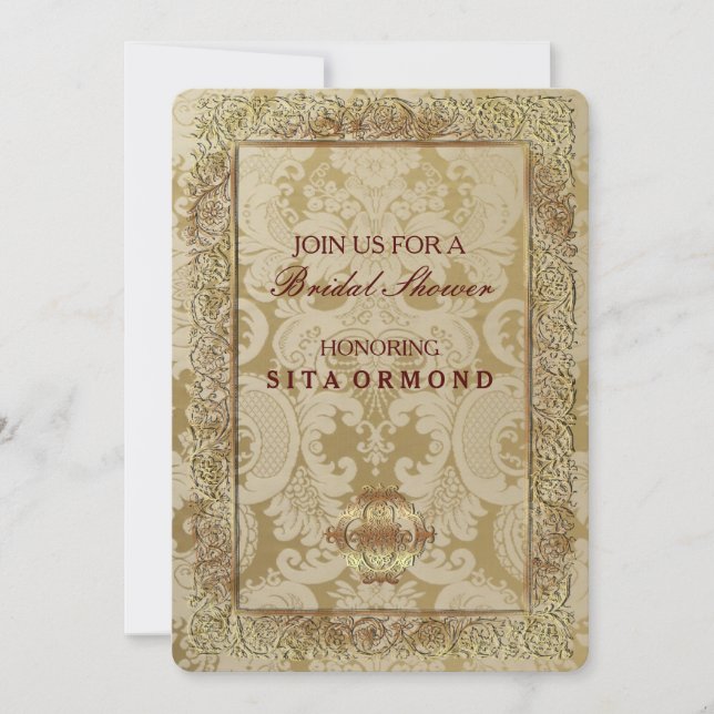 Invitation Mariage indien rouge - Fête des mariées Card (Devant)