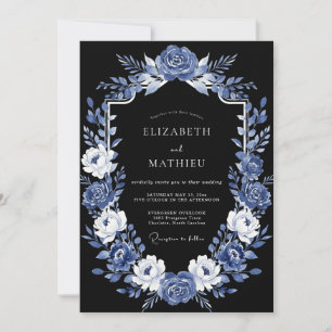 Invitation Mariage Indigo Opulent Soirée