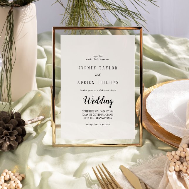 Invitation Mariage informel minimaliste simple (Créateur téléchargé)