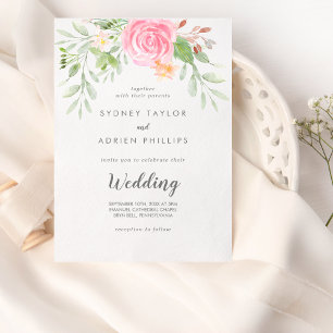 Invitation Mariage informel Spring Peony