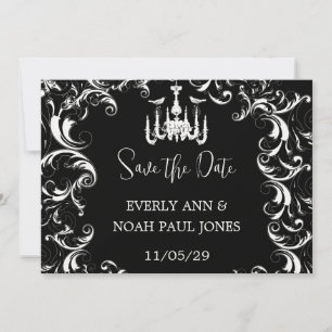 Invitation Mariage Inséparable de lustre noir