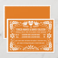 Mariage inséparable de papillon orange