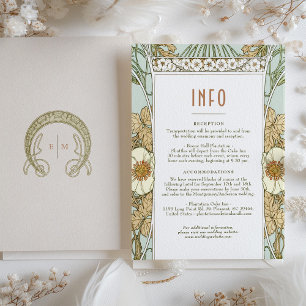 Invitation Mariage Insérer INFO Art Nouveau Vintage par Mucha