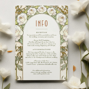 Invitation Mariage Insérer INFO Art Nouveau Vintage par Mucha