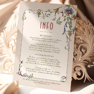 Invitation Mariage Insertion INFO Vintage Victorien Belle Epo