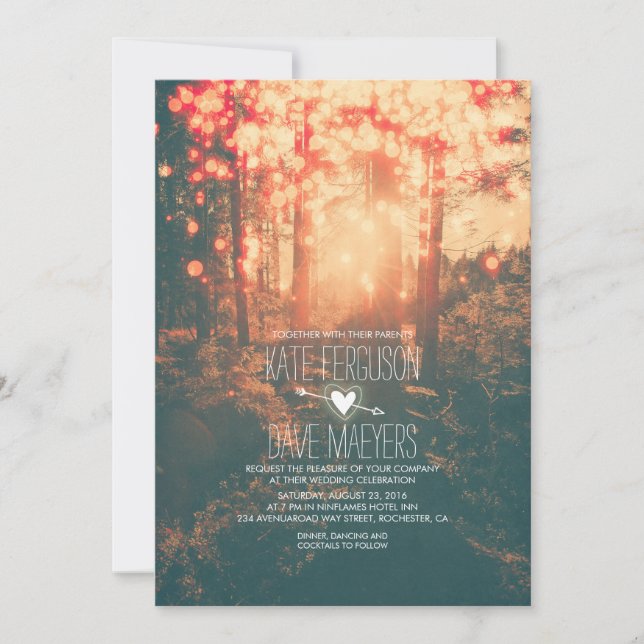 Invitation Mariage inspiré par la nature (Devant)
