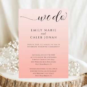 Invitation Mariage Intime Bohème Micro Cérémonie Palais de Ju