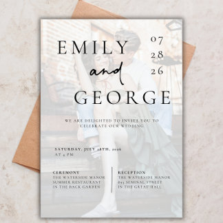 Invitation Mariage Inviter le Modèle avec photo