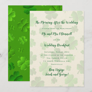 Invitation Mariage irlandais Petit-déjeuner de fête Invitatio