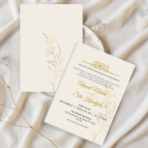 Mariage islamique Nikah floral élégant en or