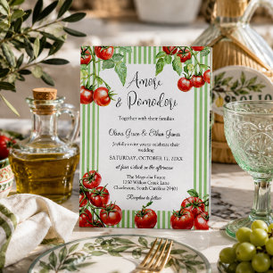 Invitation Mariage Italien Elégant Amore & Pomodori