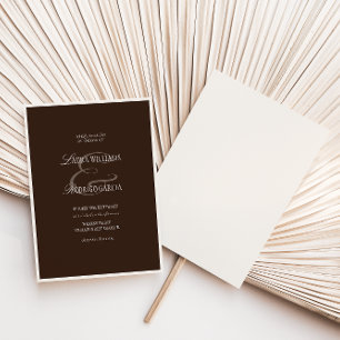 Invitation Mariage Ivoire Marron Vieille Fortune