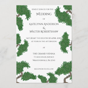 Invitation Mariage japonais Bonsai Tree