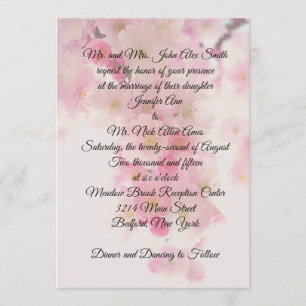 Invitation Mariage japonais de fleurs de cerisier