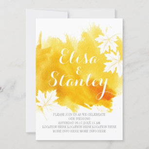 Invitation Mariage jaune abstrait moderne