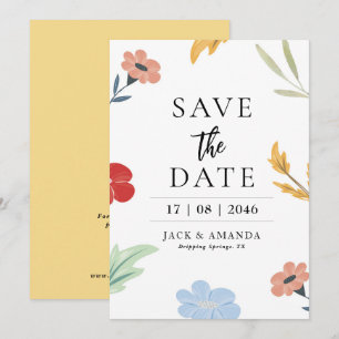 Invitation Mariage joyeux et coloré avec une grande joie Sauv