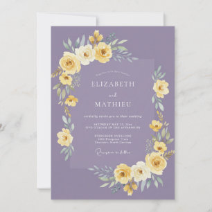 Invitation Mariage Lavande au Soleil de Printemps