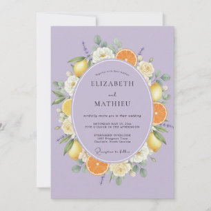 Invitation Mariage Lavande Citron Eucalyptus