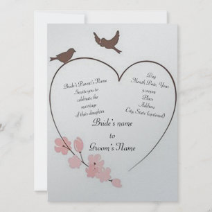 Invitation mariage "Le coeur de l’Inséparable"