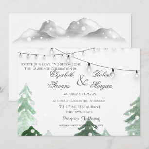 Invitation Mariage léger à cordes de forêt de Woodland