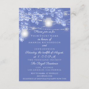 Invitation Mariage Lights Jars Parties scintillant Rustique B