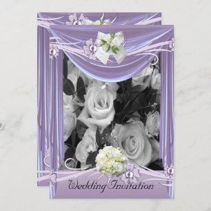 Invitation Mariage Lilac Mauve Floral