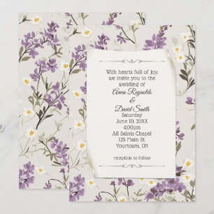 Invitation Mariage Lilacs Design