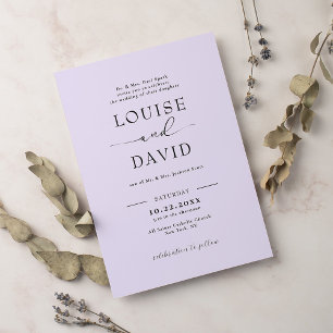Invitation Mariage lilas officiel