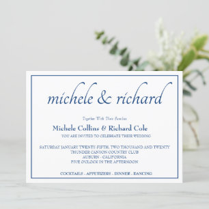 Invitation Mariage lisse